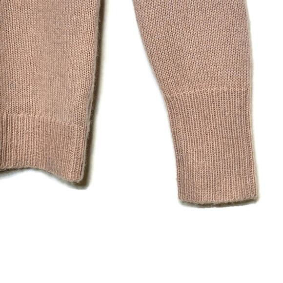 Theory Off The Shoulder Long Sleeve Light Pink Wool Blend Pullover Sweater Small - Picture 6 of 14